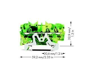 Клемма push-in 3-х пров.,2,5мм,24А ж/з WAGO