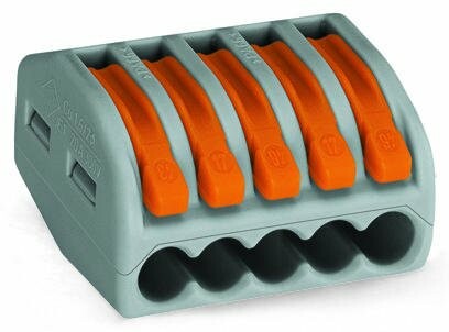 Клемма без пасты (только для медных проводов) 5х0,08...4мм.кв. WAGO