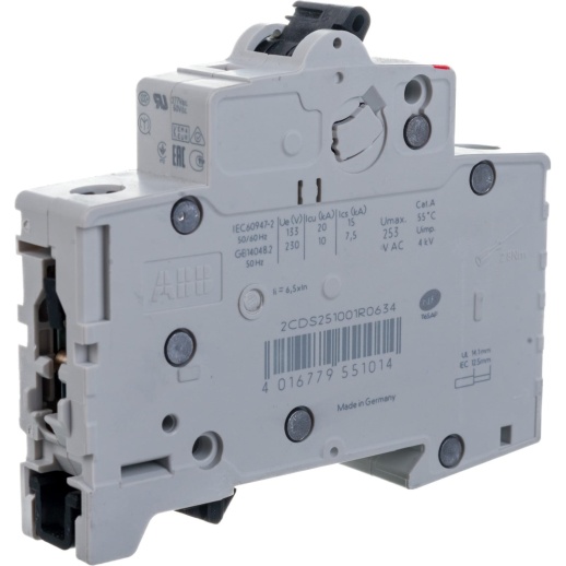 Выключатель автоматический модульный ABB S201 1п C 63А 6кА C63 2CDS251001R0634