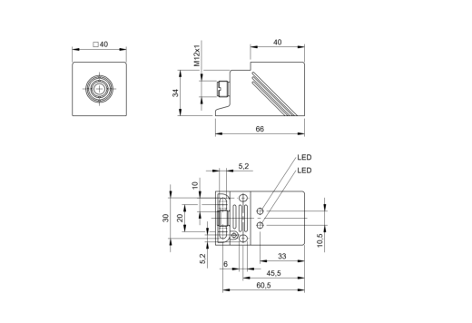 Индуктивный датчик безопасности Balluff BES Q40ZU-PFC20F-S04G-D12