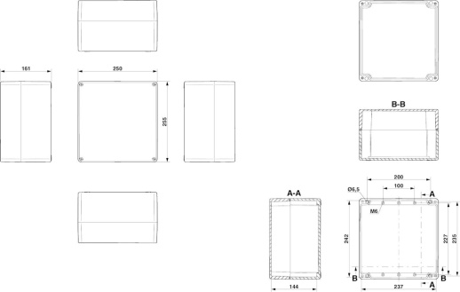 Клеммная коробка E PX A 250X255X161