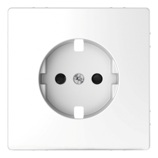 Накладка на розетку MERTEN D-LIFE, с заземлением, со шторками, белый лотос