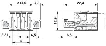 Разъем печатной платы QC 0,5/ 8-STF-3,81