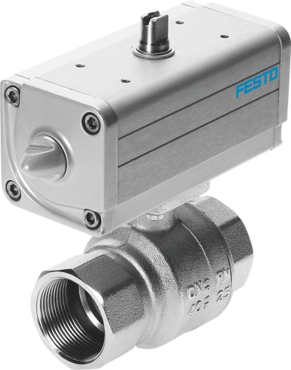Шаровой кран с приводом Festo VZPR-BPD-22-R114 Ру40 Ду32 (PN40 DN32)