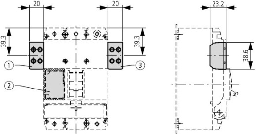 NZM1-XUHIVL208-240AC Расцепитель минимального напряжения , 208 -240В AC,   2НО доп. контакта