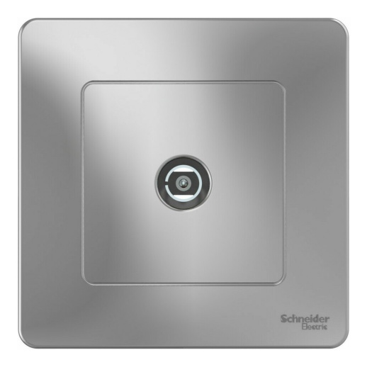 Розетка TV Systeme Electric BLANCA, оконечная, скрытый монтаж, алюминий