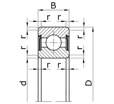 Подшипник шариковый TECHNIX 6300-ZZ 35x10x11 мм