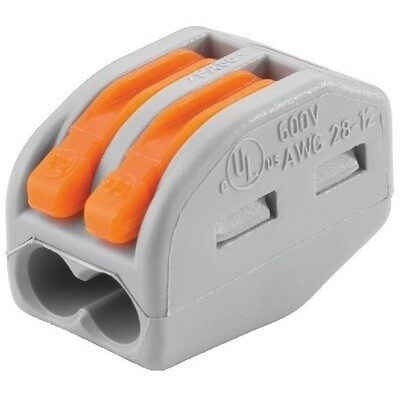 Клемма без пасты (только для медных проводов) 2х0,08...4мм.кв. WAGO