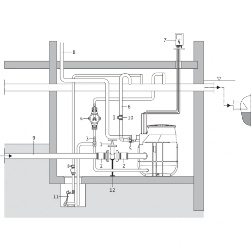 Напорная установка отвода сточной воды Wilo DrainLift WS 50D/TP 50, TP 65 2525161