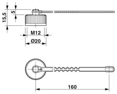 Колпачок PROT-M12 FS-PA-CHAIN