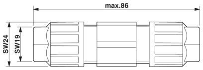 Кабельный соединитель Q 1,5/4IDC/24-24KU-KU-ASI-BK