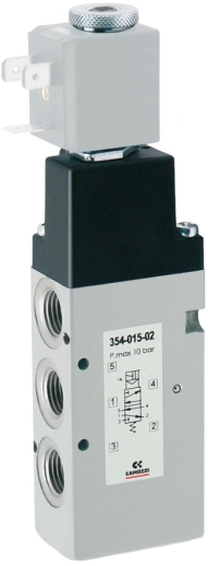 Распределитель с электромагнитным управлением Camozzi 354-015-02-U73-24V