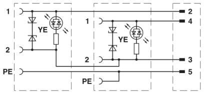 Адаптер двойного разъема клапана SAC-MR/0,1-116/2XBI-1L-Z SCO