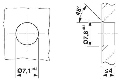 Встраиваемые разъемы SACC-DSI-M5FS-3CON-L180
