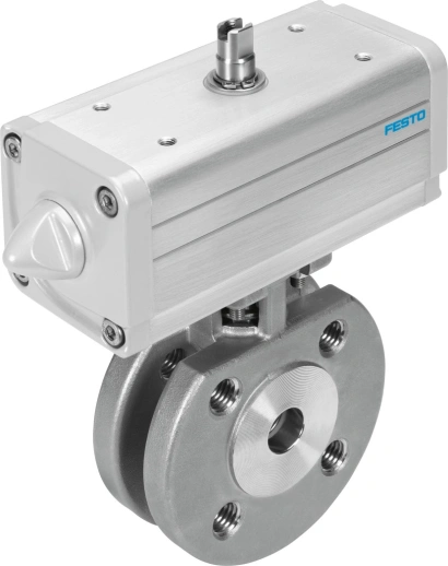 Шаровой кран с приводом Festo VZBC-25-FF-40-22-F0405-V4V4T-PP30-R-90-C Ру40 Ду25 (PN40 DN25)