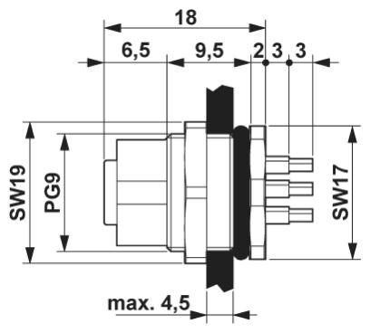 Проходная деталь SACC-DSI-FS-4CON-L180 SCO