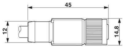 Кабель для датчика / исполнительного элемента SAC-12P- 1,5-PUR/FS SCO