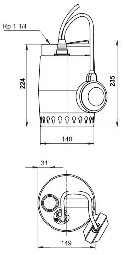 Дренажный насос Grundfos UNILIFT KP 350-A1 013N1800