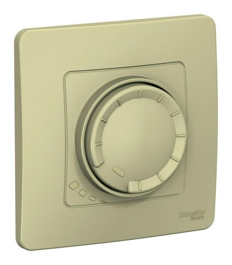 Светорегулятор поворотно-нажимной Systeme Electric BLANCA, 400 Вт, скрытый монтаж, бежевый
