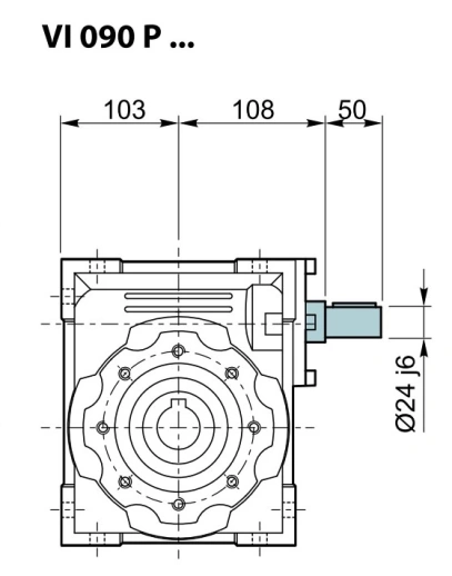 Червячный редуктор VI 150 P R40 B3 B Sati