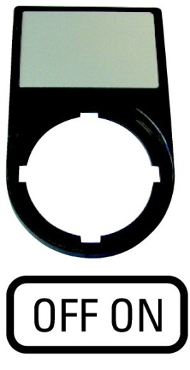 Шильдик "OFF-ON" с держателем 30х50, цвет черный M22S-ST-GB10