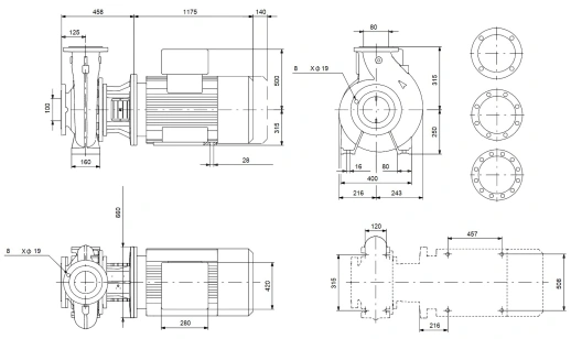 Консольно-моноблочный насос Grundfos NB 80-315/310 AF2ABQQE 99536277