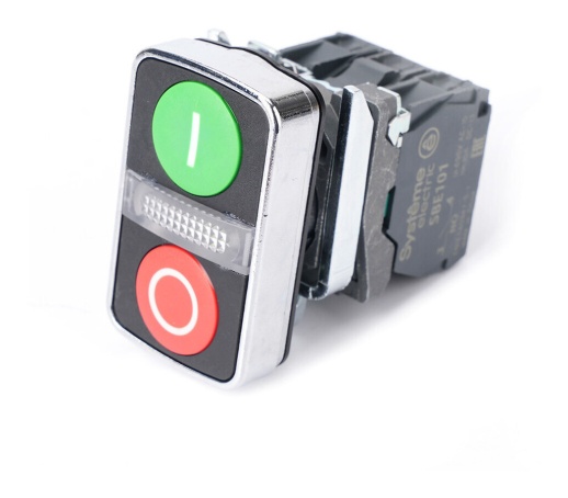 Кн SB4 двойн в сборе модуль 22мм з I сигн лампа кр О металл 24ВDC 1НО 1НЗ