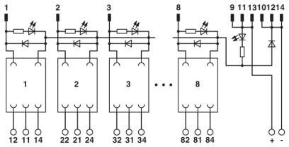 Активный модуль UMK- 8 RELS/KSR-G24/21/PLC