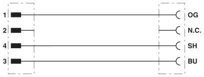 Системный кабель шины SAC-3P-M12MS/20,0-961/M12FR VA