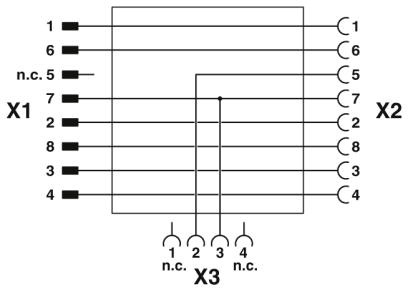 Y-разветвитель SAC-8PY-M/2XF BK 3-PSR
