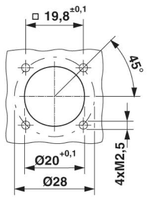 Аппаратн. соединитель, передняя стенка ST-17S1N8AA400S