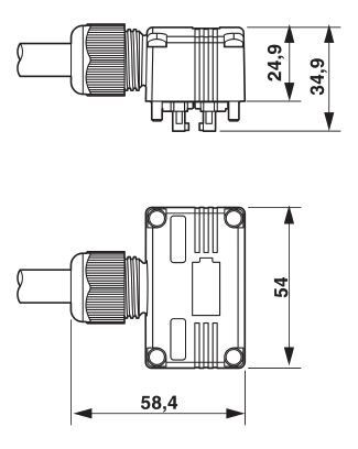 Разъем с кабелем SACB-C-H180-8/16-50,0PUR SCO P