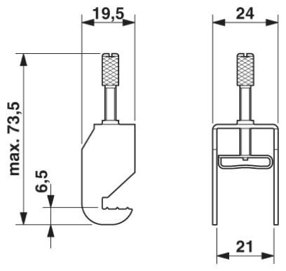Зажим для экрана SK 20-D VPE 100/10