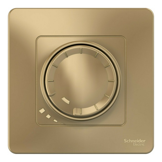 Светорегулятор поворотно-нажимной Systeme Electric BLANCA, 400 Вт, скрытый монтаж, титан