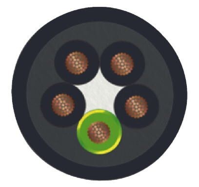 Силовой кабель SAC-5P-M12MSK/ 1,5-PVC PE