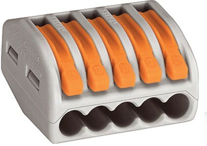 Клемма без пасты (только для медных проводов) 5х0,08...4мм.кв. WAGO