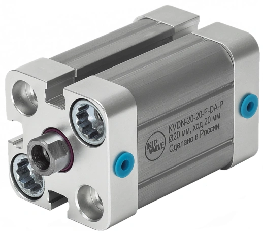 Стандартный пневмоцилиндр KIPVALVE KVDN-20-15-DA-P