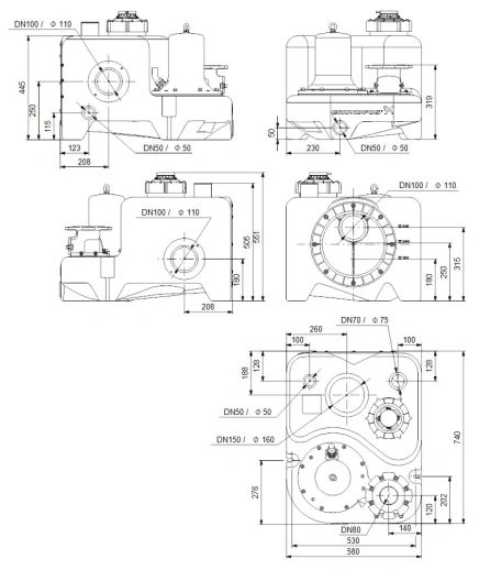 Канализационная насосная установка Grundfos MULTILIFT M.15.3.4 (4м) 97901067