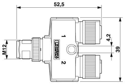 Y-разветвитель SAC-8PY-M/2XF BK 1-PSR
