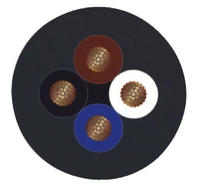 Кабель для датчика / исполнительного элемента SAC-4P-M12MR/5,0-PVC