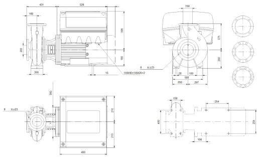 Консольно-моноблочный насос 15 квт Grundfos NBE 150-250/226-214 EUP AF1ABAQE 98760241