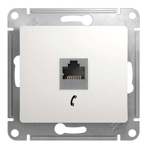 Розетка 1xRJ11 GLOSSA, белый