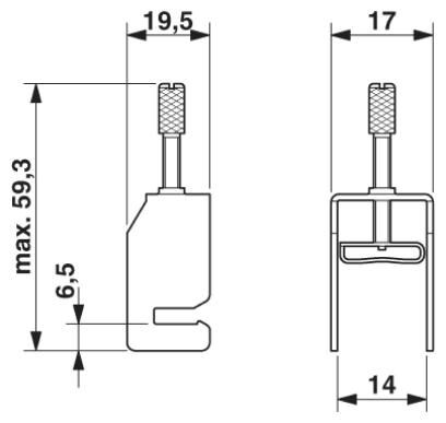 Зажим для экрана SK 14 VPE 300