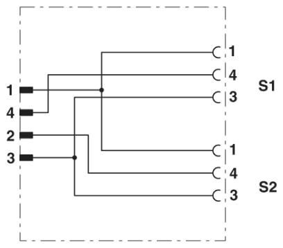 Y-разветвитель SAC-3P-M12Y/2XM 8FS