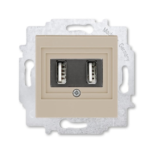 Розетка USB ABB LEVIT, скрытый монтаж, кофе макиато, 5014H-A00040 18W