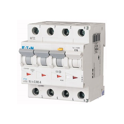 Дифференциальный автоматический выключатель 13/0,1А, кривая отключения В, 3PlusN полюсов, откл. способность 6 кА mRB6-13/3N/B/01-A