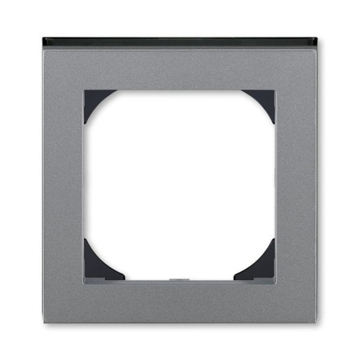 Рамка 1 пост ABB LEVIT, сталь // дымчатый чёрный, 3901H-A05510 69