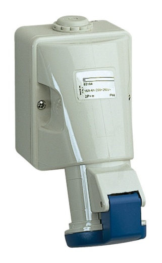 НАСТЕН РОЗЕТКА ВИНТ 16А 2P E IP44 220В