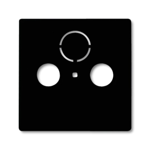Накладка на розетку телевизионную ABB BASIC55, скрытый монтаж, château-black, 1743-95-507