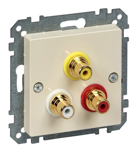 Аудио-розетка MERTEN SYSTEM M, бежевый